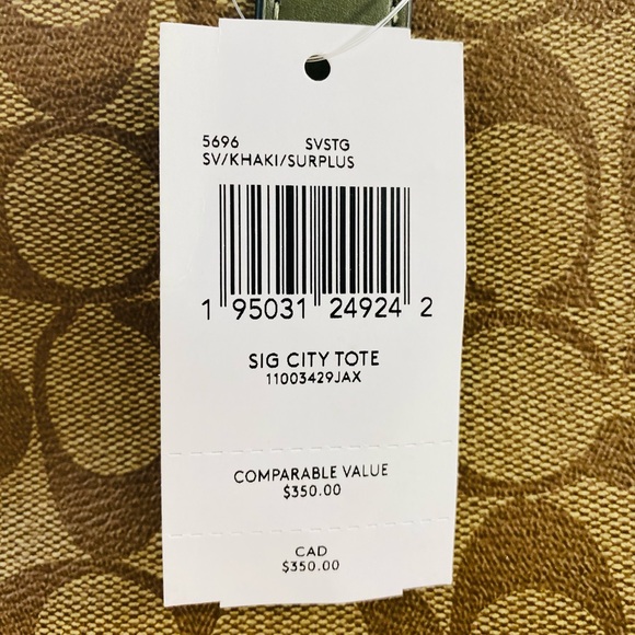 COACH Signature Open City Tote - Picture 10 of 16